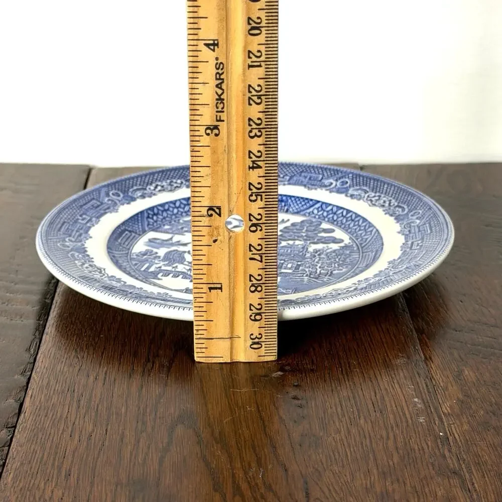 Vintage Johnson Brothers Willow Bread Plates Set of 2 | Blue Willow Transferware